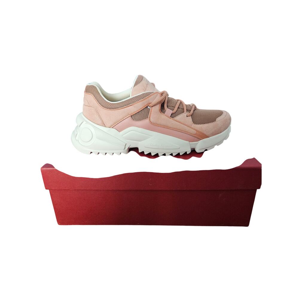 NEW Salvatore Ferragamo Skylar Sneakers – Pink, Size 10C – NIB